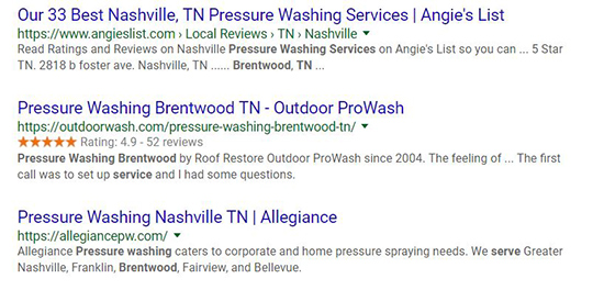 Google reviews snippet for